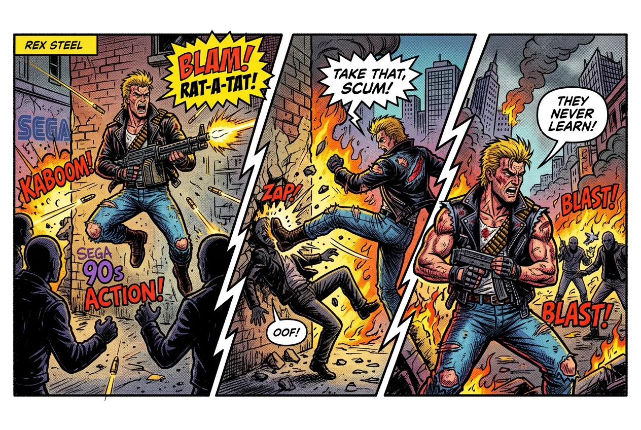 Comix Zone Sega Comic Art