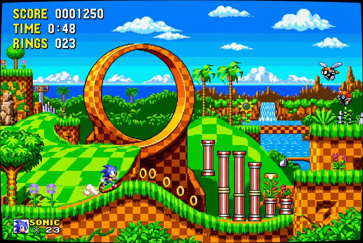 Hedgehog Speed Run sprite detail