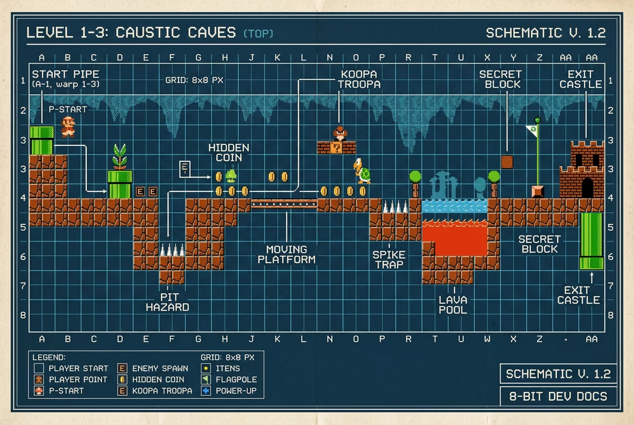 Plumber Hero Retro hardware schematic