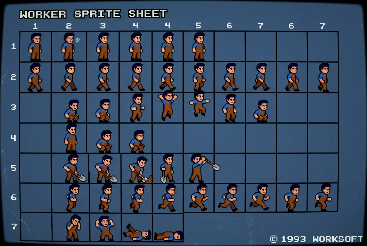Plumber Hero Retro sprite detail