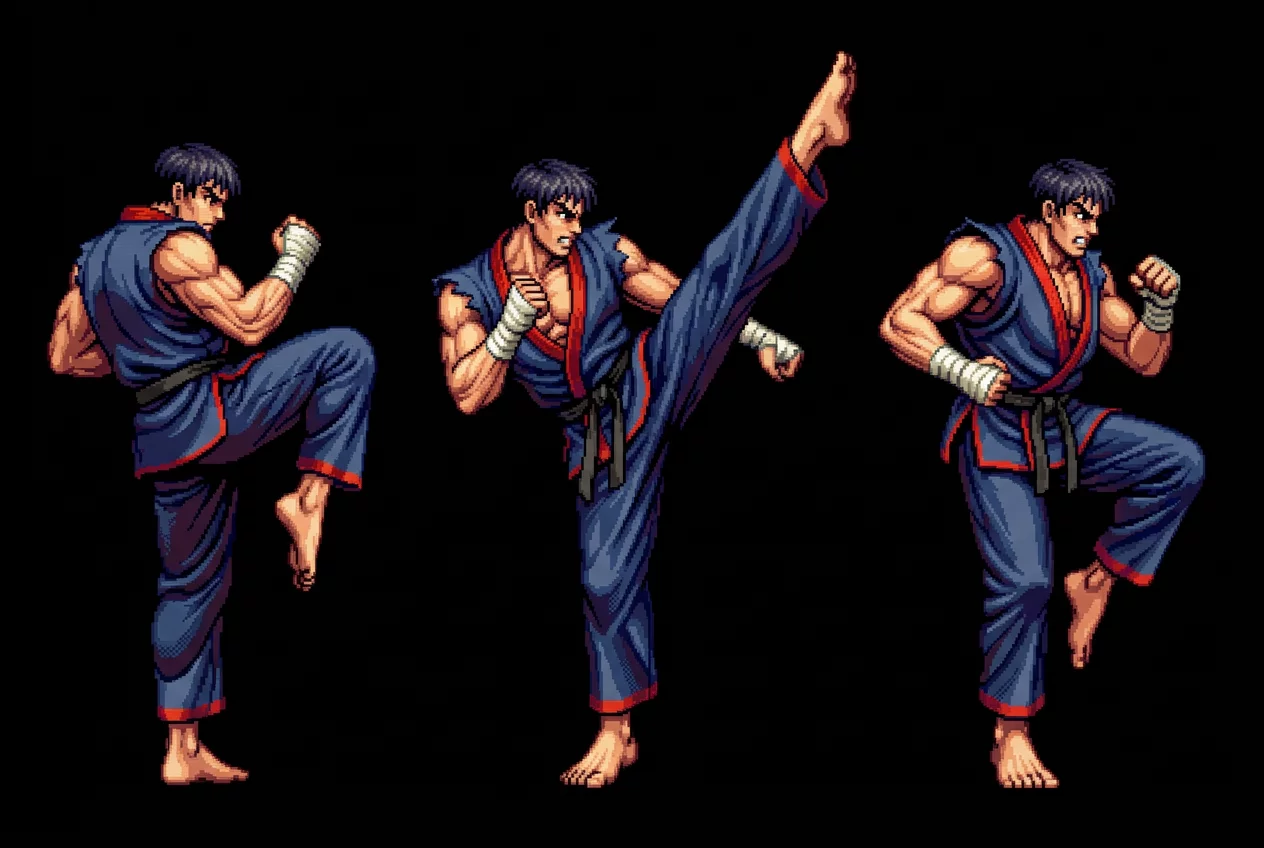 Street Brawlers 16-bit sprite detail